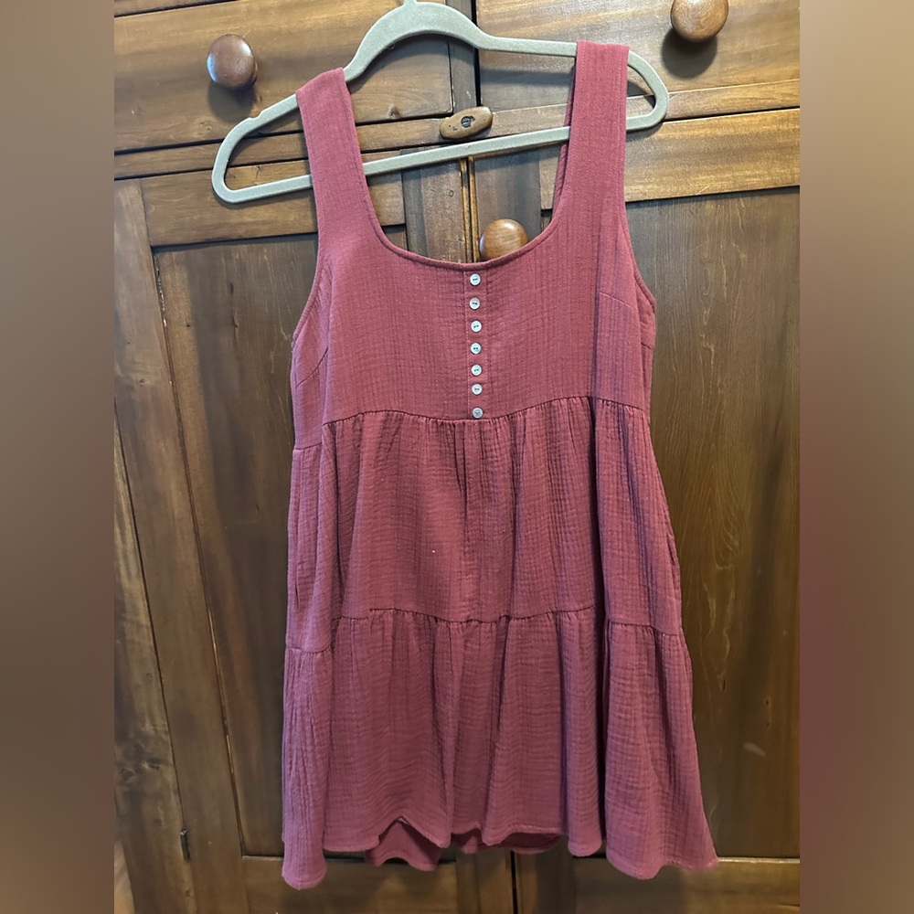 Cottage core red dress